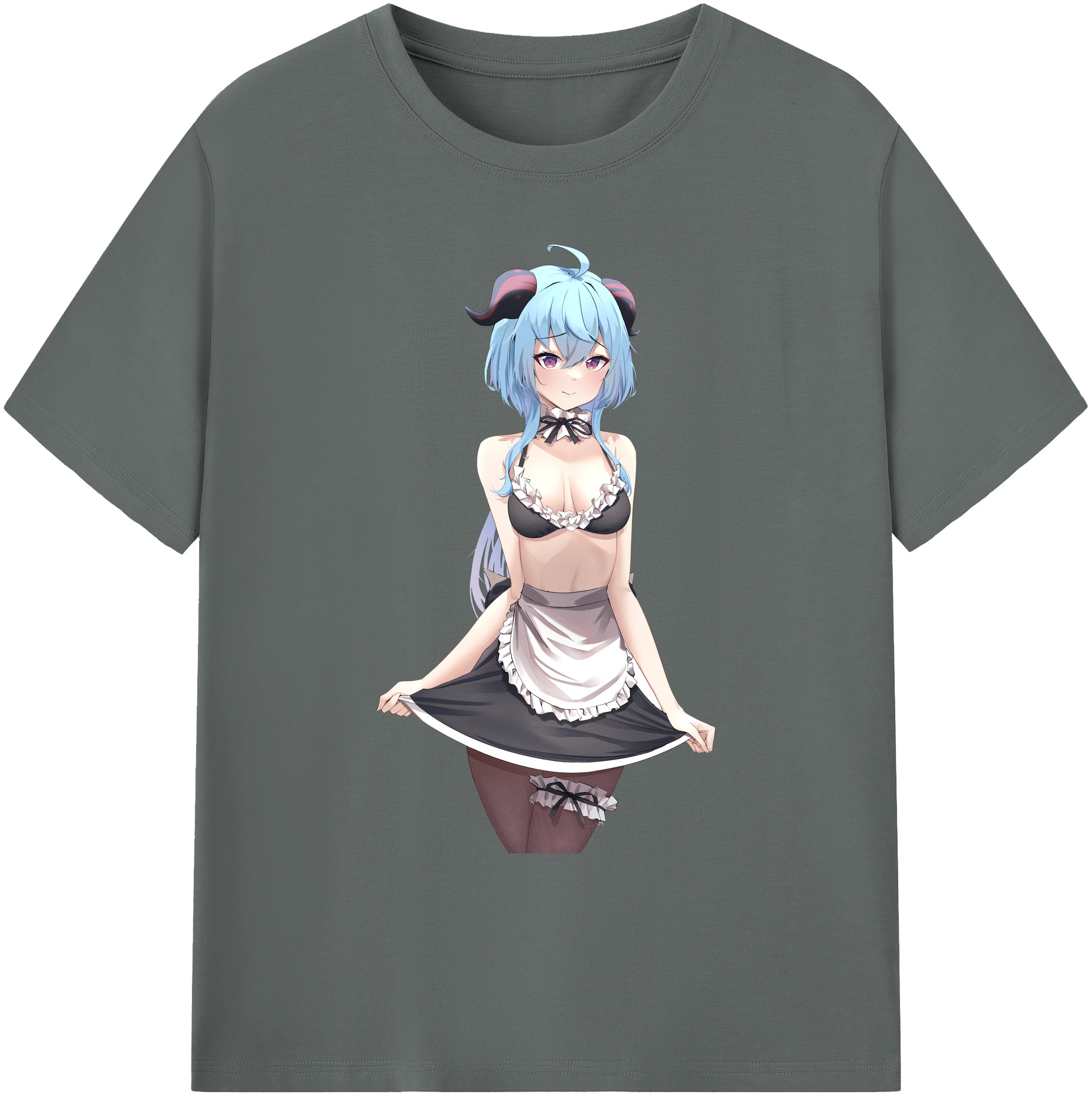 げんし神 甘雨 かんう genshin Ganyu 綿100％ メンズ半袖Tシャツ｜肌触りやわらか＆通気性